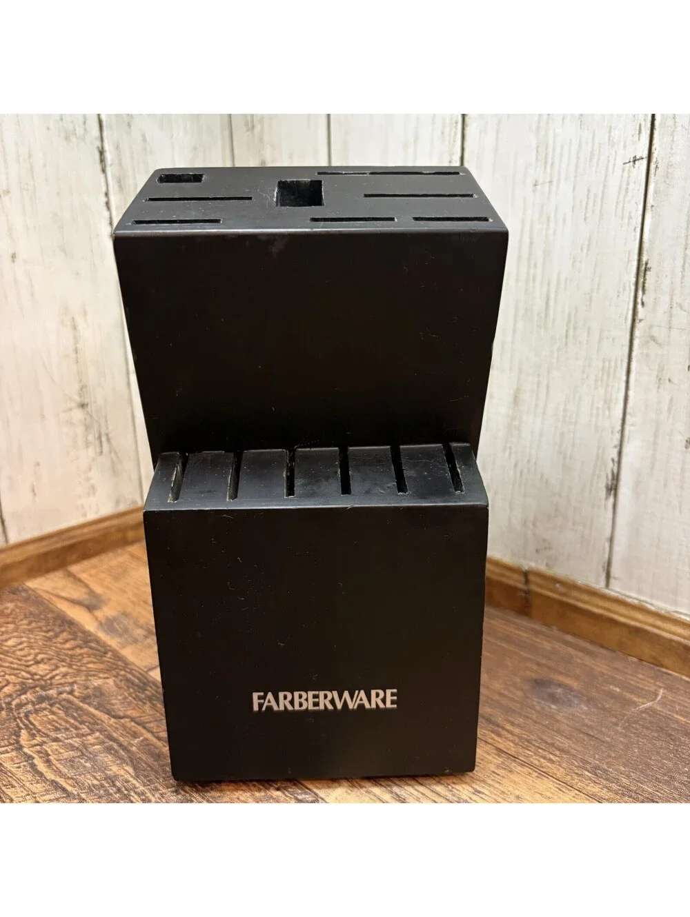 Farberware Black Wood Storage Knife Knives Block - 14 Slot BLOCK ONLY